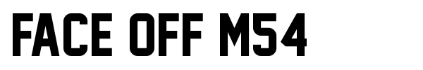 Face Off M54 font preview